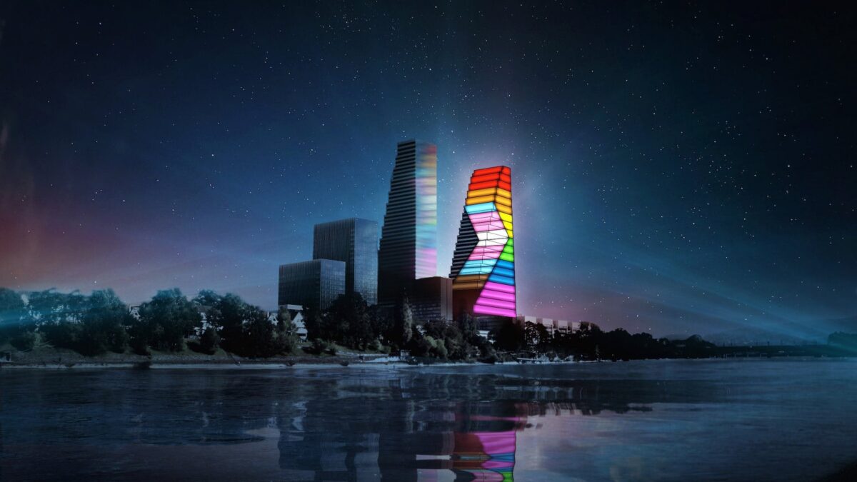 Roche Tower Light Projection￼