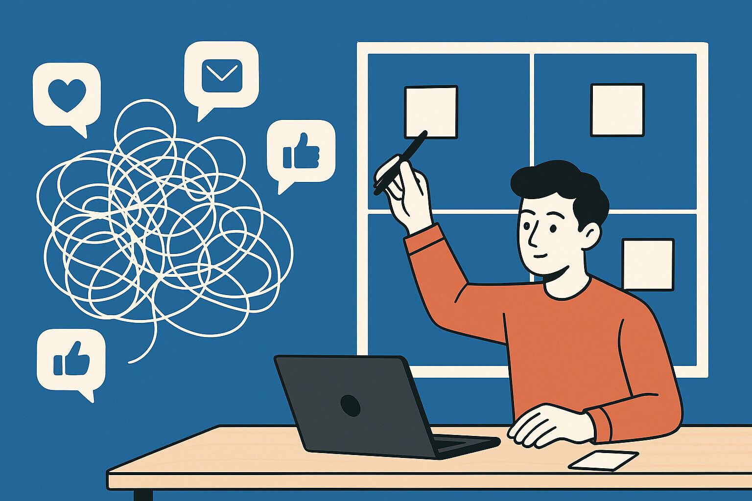 Von Chaos zu Klarheit: Die Eisenhower-Matrix für stressfreie Social-Media-Planung