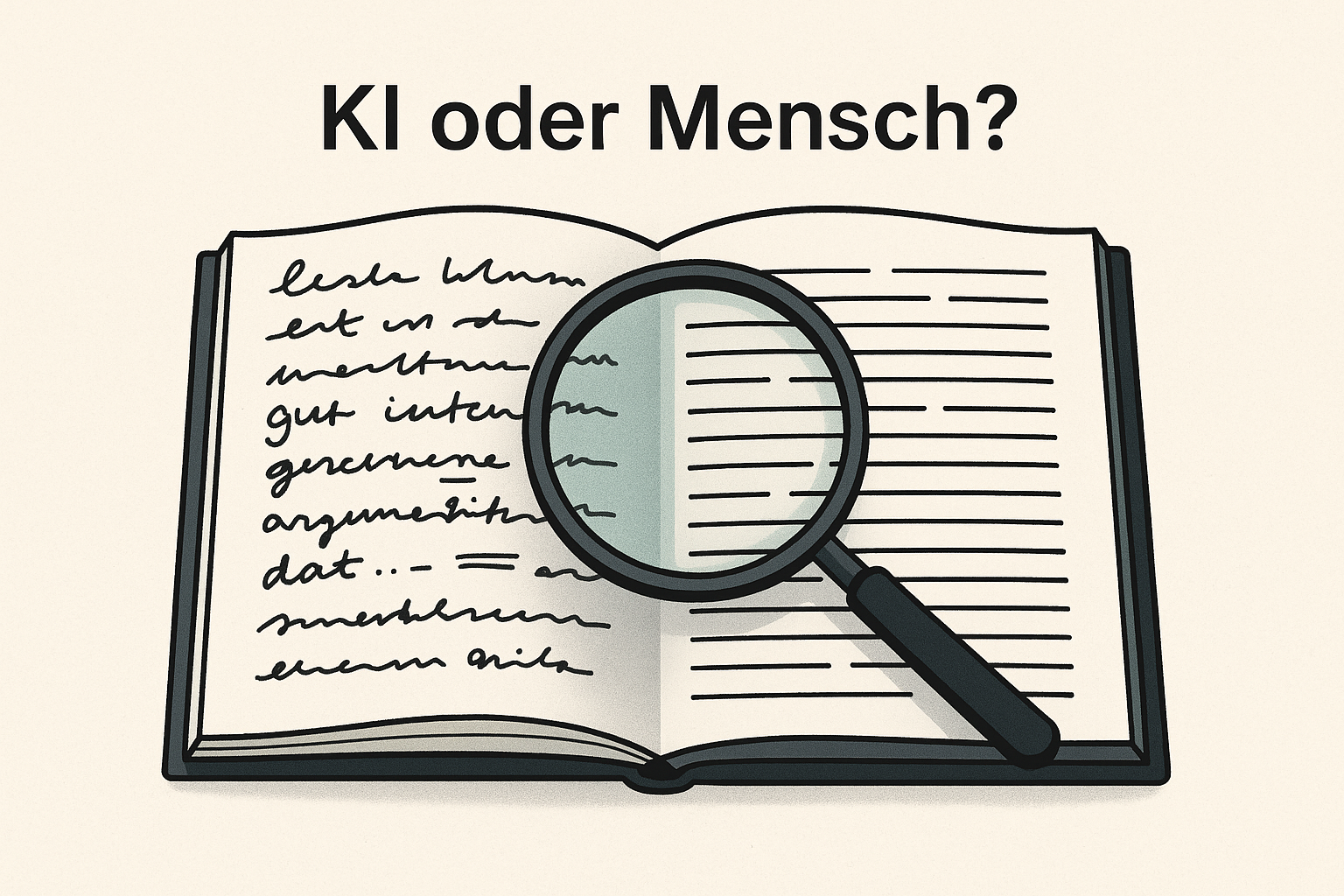 Frage nach KI oder Mensch.